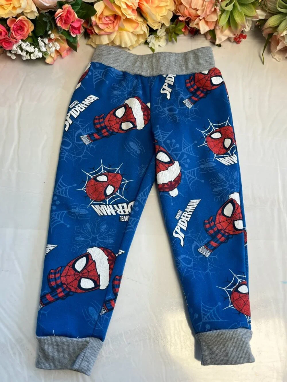 Marvel Spider-Man Christmas Hoodie Jogger Set Blue Gray Holiday Pajamas 3T